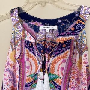 COPY - Rose + Olive Women’s Medium Print Flowy Tank